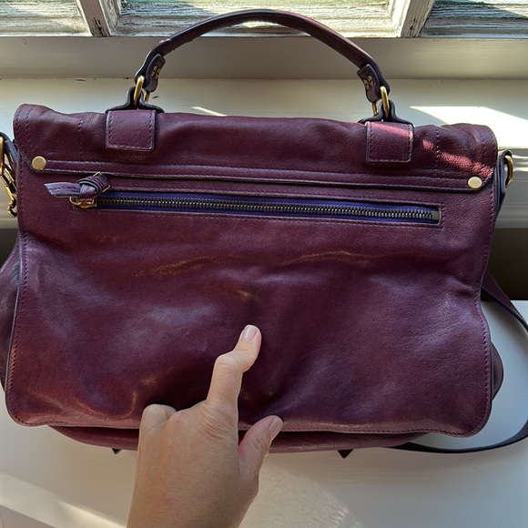 Proenza Schouler PS1 bag in medium size, color Plum - Picture 2 of 10